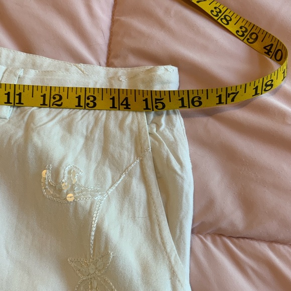 INC International Concepts Cream Sequin Embellished Pants - Picture 10 of 10